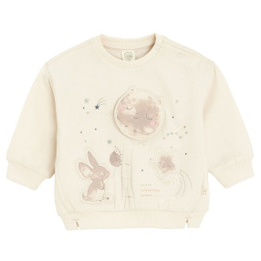 Блуза с дълъг ръкав, цвят: Бежов