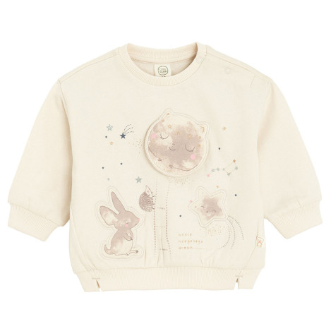 Блуза с дълъг ръкав, цвят: Бежов