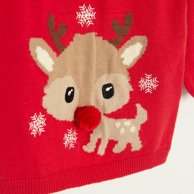 Пуловер, цвят: Червен