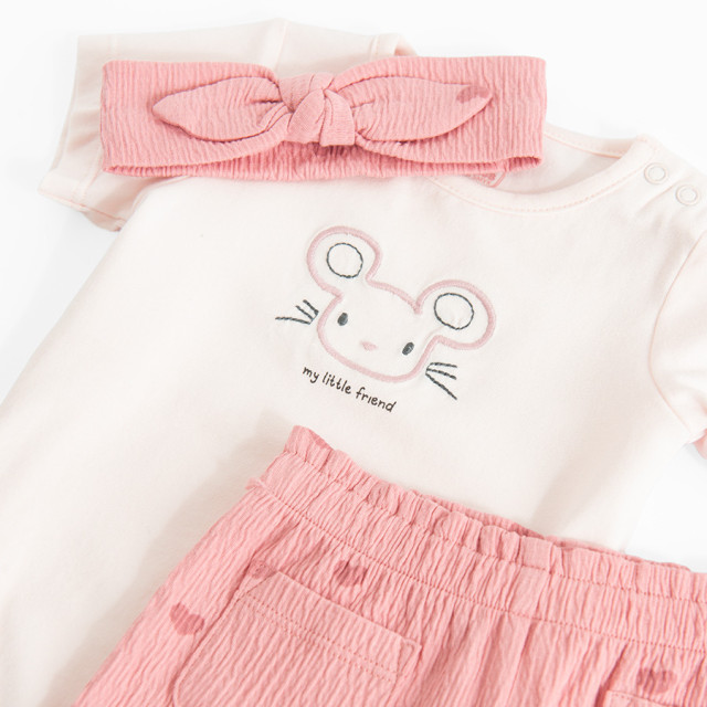 Комплект, цвят: Розов