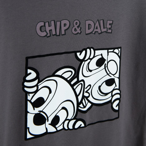 Блуза с дълъг ръкав CHIP&DALE, цвят: Графит