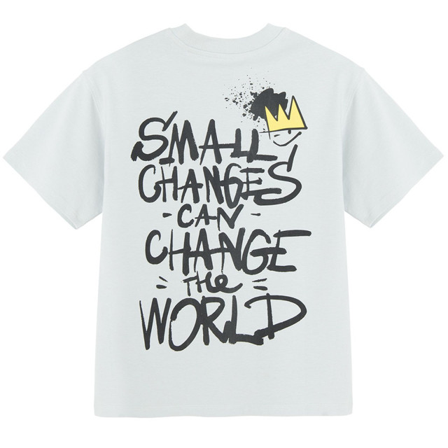 Тениска с къс ръкав, цвят: Светло сив