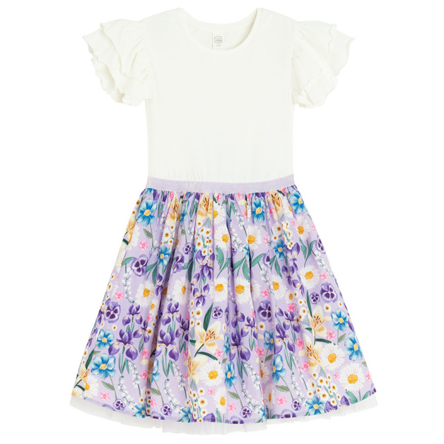 Рокля с къс ръкав, цвят: Розов