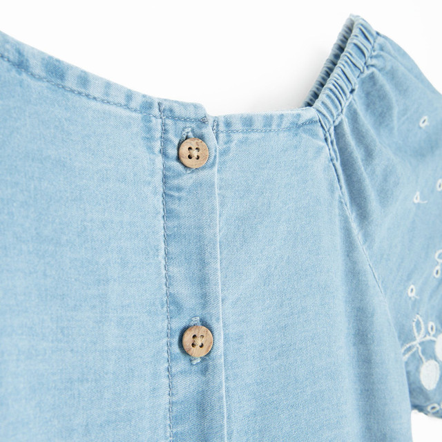 Рокля с къс ръкав, цвят: Син