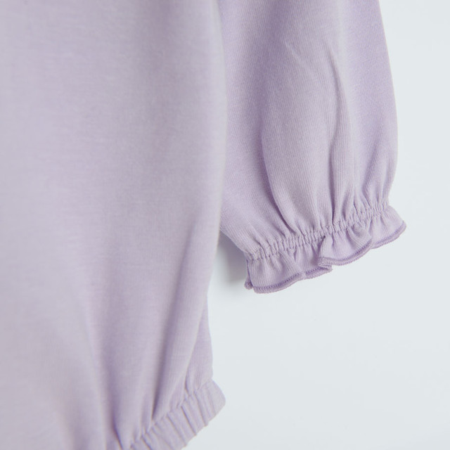 Боди с дълъг ръкав, цвят: Светло виолетов