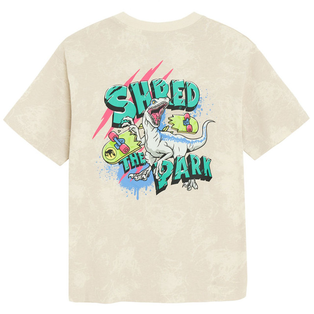 Тениска с къс ръкав JURASSIC WORLD, цвят: Бежов