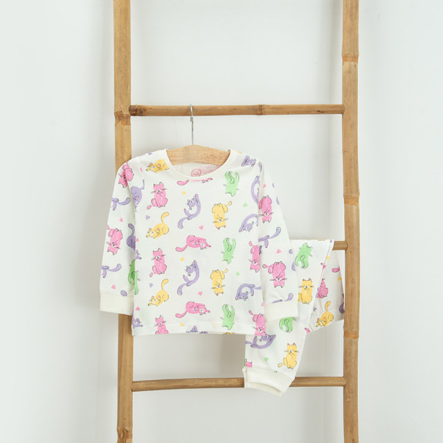 Пижама, цвят: Кремав