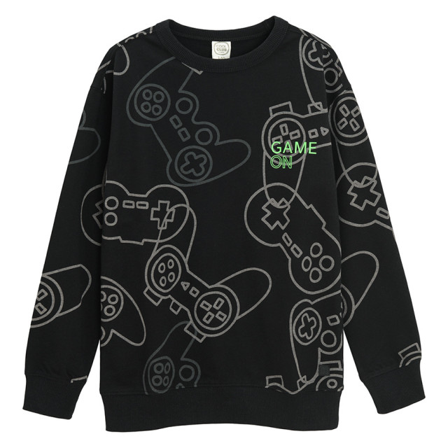 Блуза с дълъг ръкав, цвят: Черен