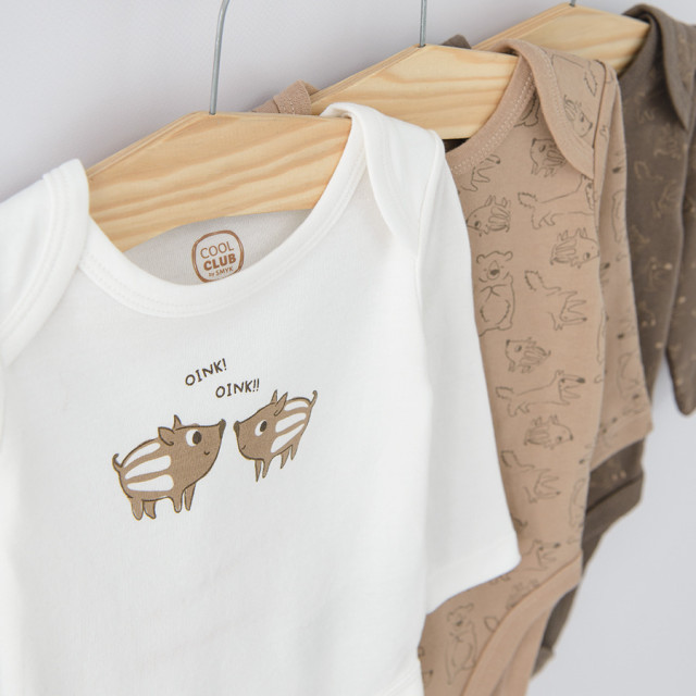 Боди с дълъг ръкав 3бр., цвят: Микс