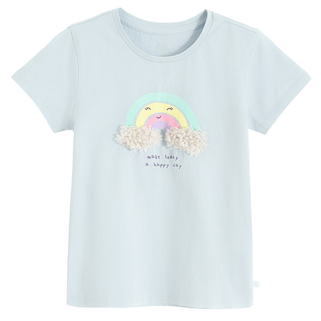 Тениска с къс ръкав, цвят: Син