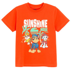 Тениска с къс ръкав PAW PATROL, цвят: Червен