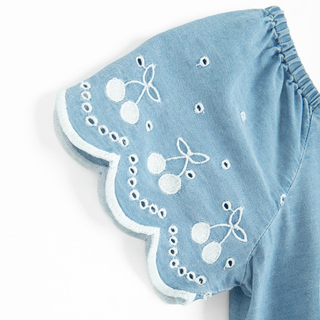 Рокля с къс ръкав, цвят: Син