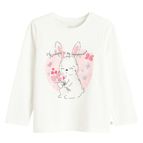 Тениска с дълъг ръкав, цвят: Бял