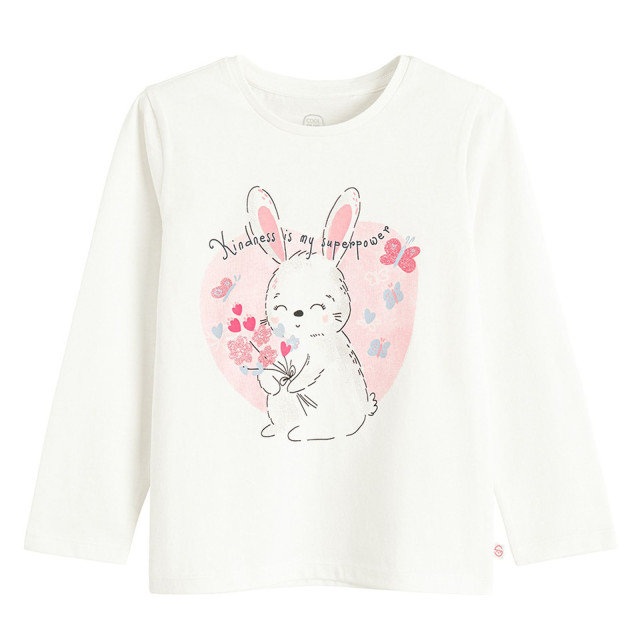 Тениска с дълъг ръкав, цвят: Бял