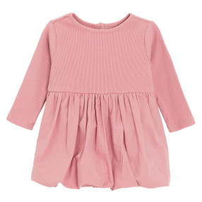 Рокля с дълъг ръкав, цвят: Розов