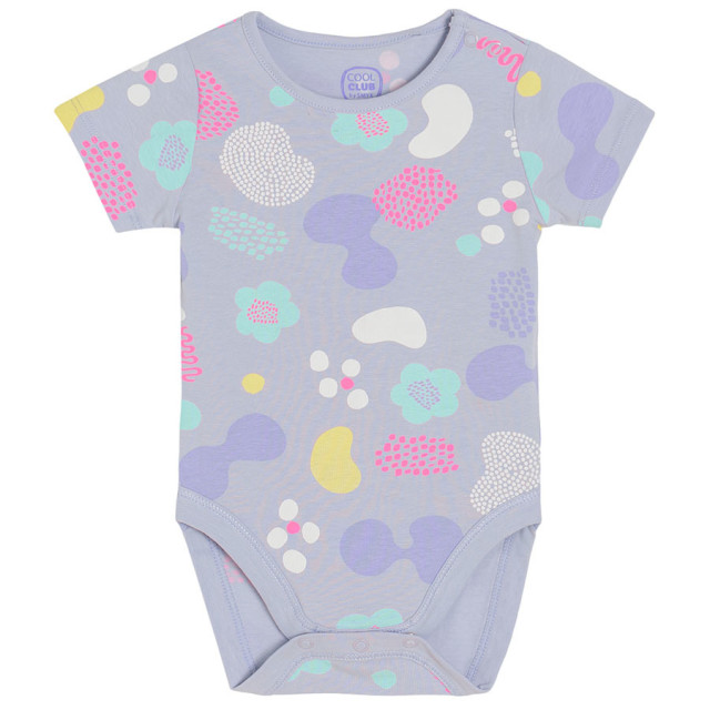 Боди с къс ръкав, цвят: Светло виолетов