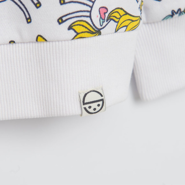 Блуза с дълъг ръкав, цвят: Бял