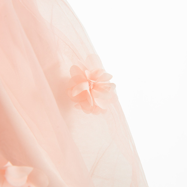 Рокля с къс ръкав, цвят: Розов