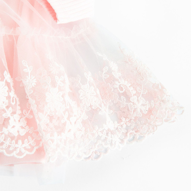 Рокля с дълъг ръкав, цвят: Розов