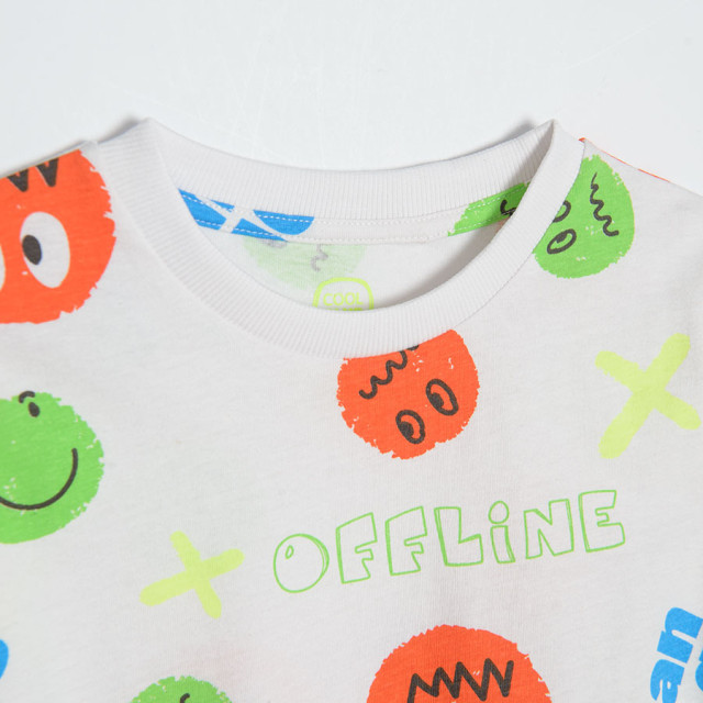 Тениска с къс ръкав, цвят: Бял