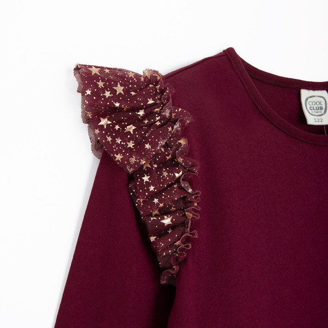 Рокля с дълъг ръкав, цвят: Червен