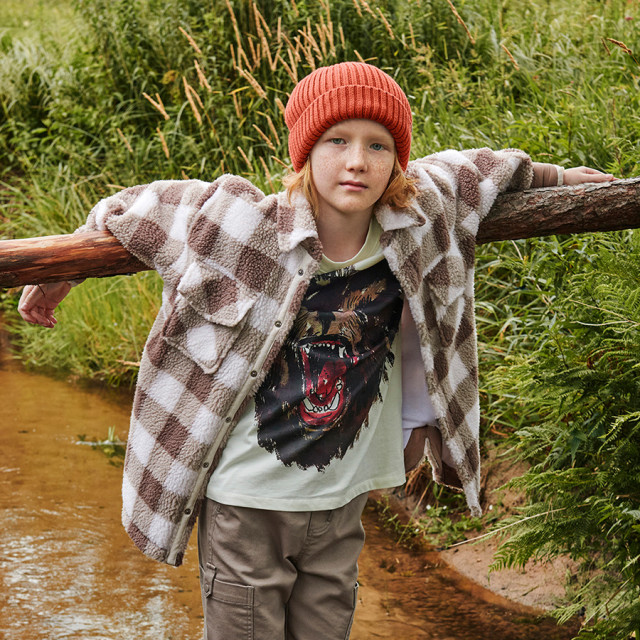 Тениска с къс ръкав, цвят: Кремав