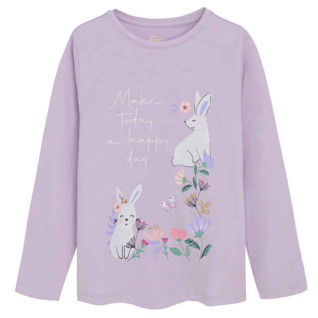 Тениска с дълъг ръкав, цвят: Виолетов