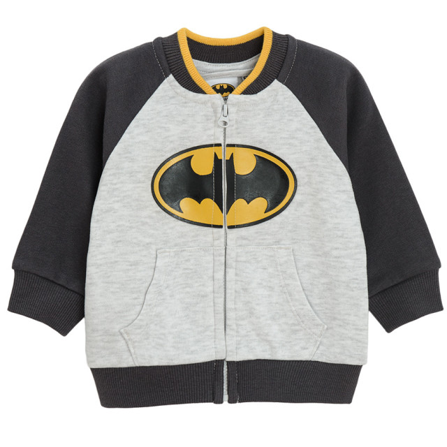 Блуза с дълъг ръкав BATMAN, цвят: Сив меланж