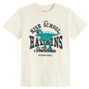 Тениска с къс ръкав, цвят: Бежов