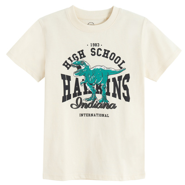 Тениска с къс ръкав, цвят: Бежов