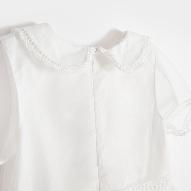 Рокля с къс ръкав, цвят: Бял