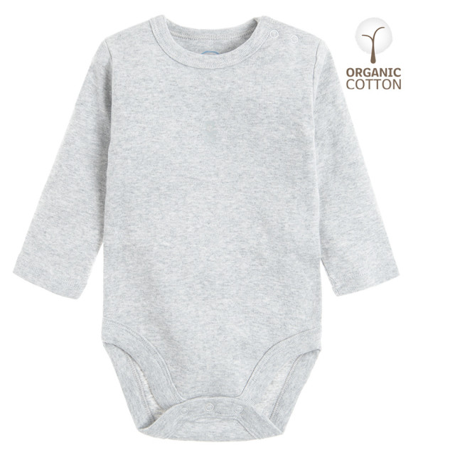 Боди с дълъг ръкав, цвят: Сив меланж