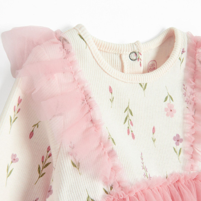 Рокля с дълъг ръкав, цвят: Розов