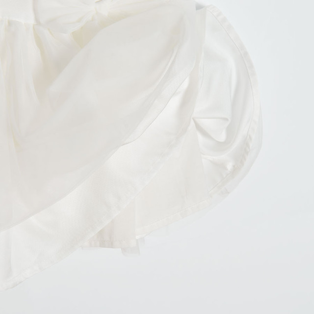 Рокля с къс ръкав, цвят: Бял