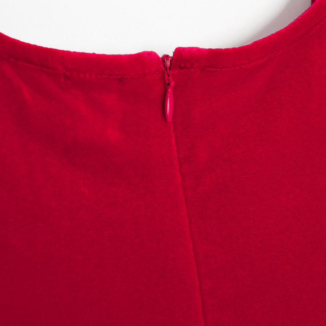 Рокля с дълъг ръкав, цвят: Червен