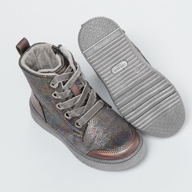 Високи обувки, цвят: Сив