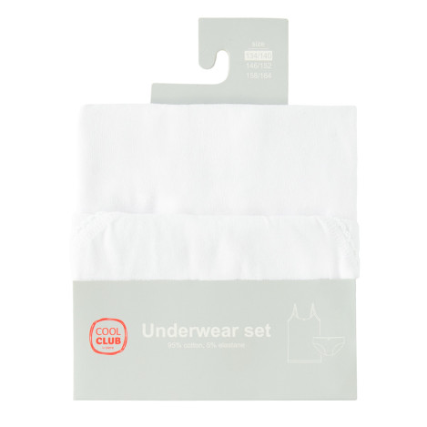 Комплект бельо, цвят: Бял