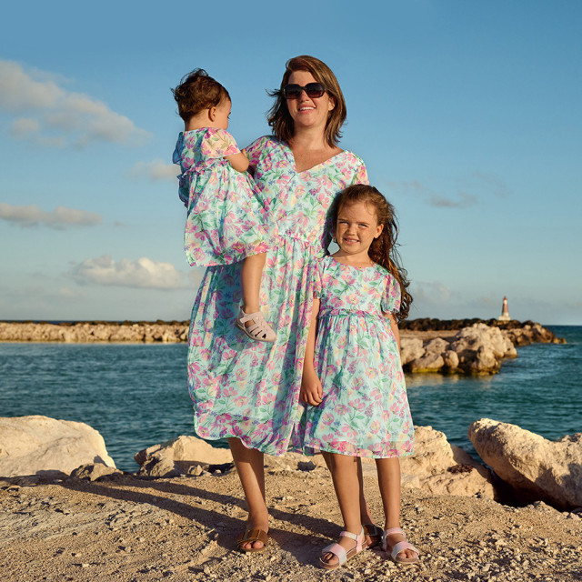 Рокля с къс ръкав, цвят: Светло ментов