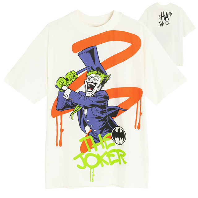 Тениска с къс ръкав DC COMICS, цвят: Мръсно бял