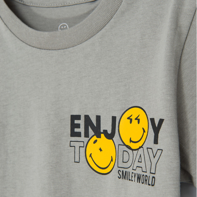 Тениска с къс ръкав SMILEY, цвят: Тъмно сив
