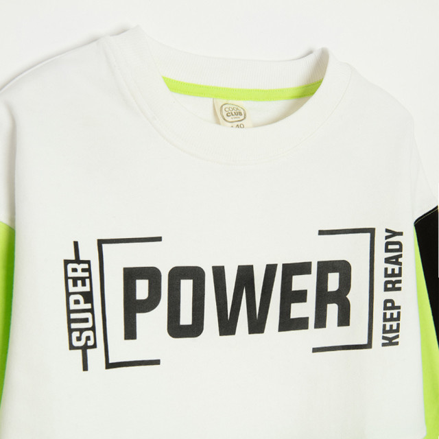 Блуза с дълъг ръкав, цвят: Бял