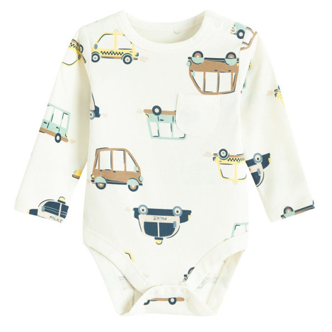 Боди с дълъг ръкав, цвят: Бял