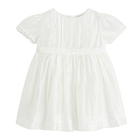 Рокля с къс ръкав, цвят: Бял