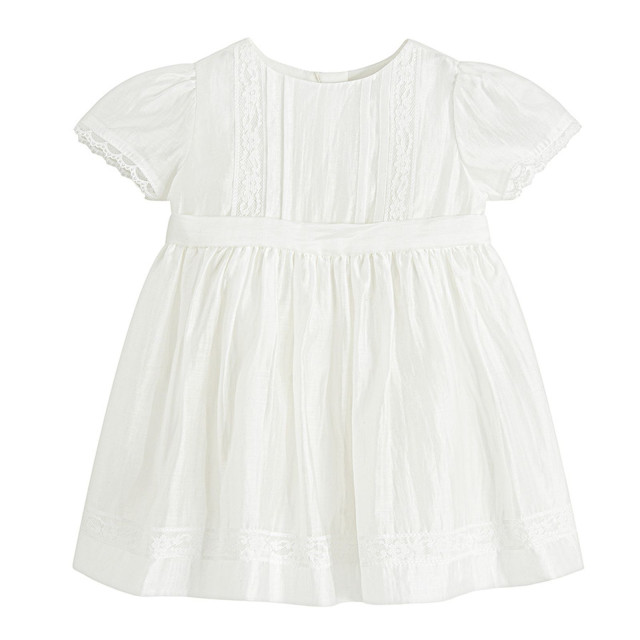 Рокля с къс ръкав, цвят: Бял