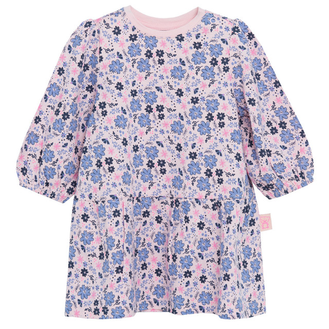 Рокля с дълъг ръкав, цвят: Светло розов