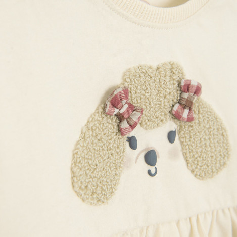 Блуза с дълъг ръкав, цвят: Бежов