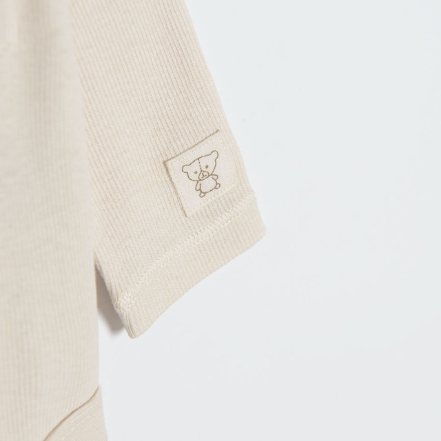 Боди с дълъг ръкав, цвят: Бежов