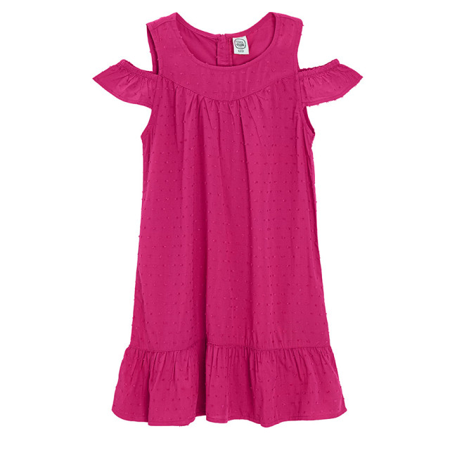 Рокля с къс ръкав, цвят: Магента
