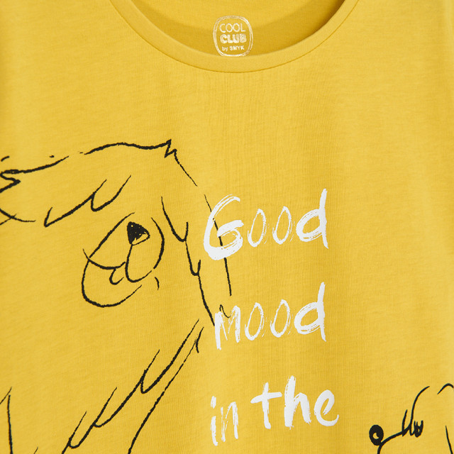 Тениска с къс ръкав, цвят: Жълт