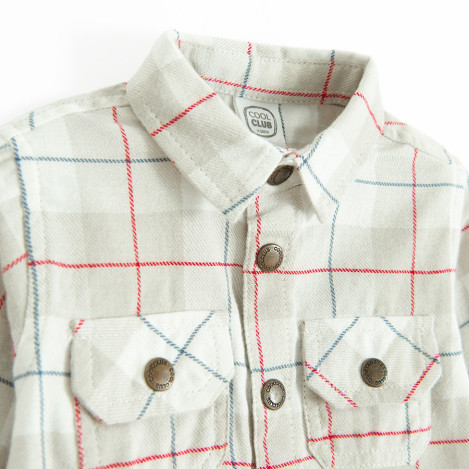 Риза с дълъг ръкав, цвят: Кремав